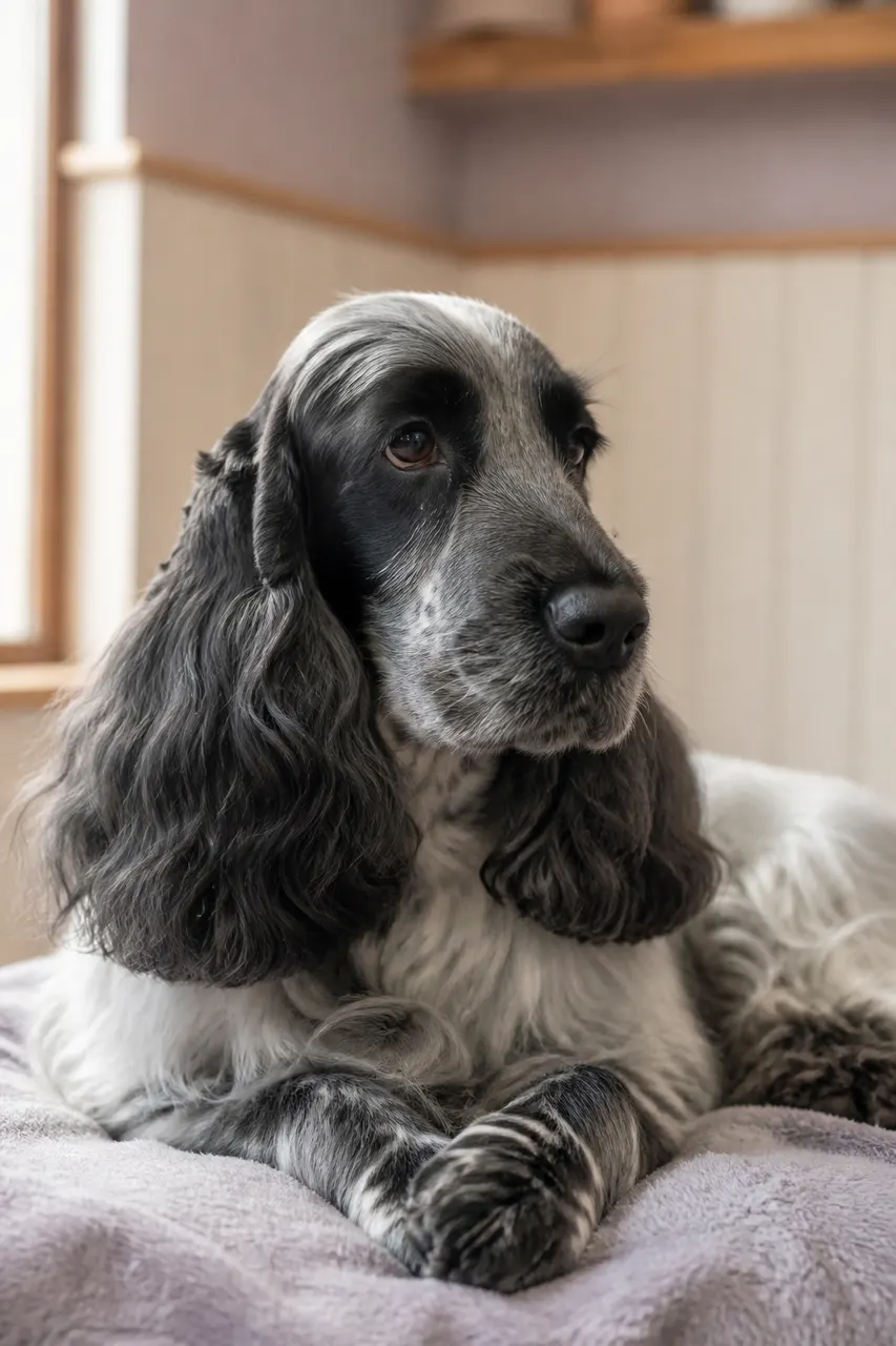 Generated concept portrait of a relaxed spaniel